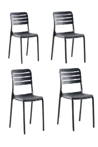 Not Antrasit Sandalye 4'lü Paket